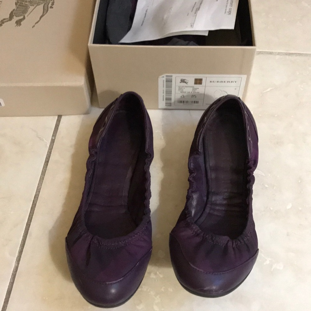 ❤️❤️ Burberry Purple Ballet Flats Size 37.5